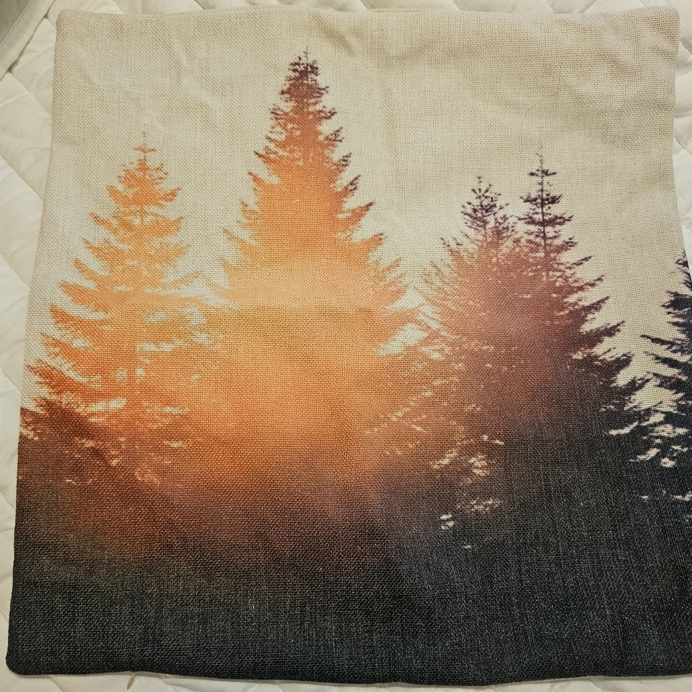 Forest Trees Decorative Pillow Covers, Set Of 2